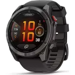 Garmin - 010-03199-01 - Fēnix® 8 Pro – 51 mm, AMOLED Sapphire, Carbon grey DLC titanium se silikonovým řemínkem Black/Pebble Grey