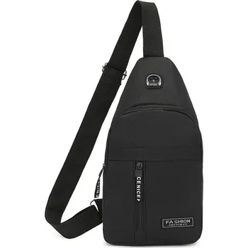 Městský batoh Pánská hrudní taška z Oxford tkaniny s nastavitelným popruhem Barva (Varianta): Černá