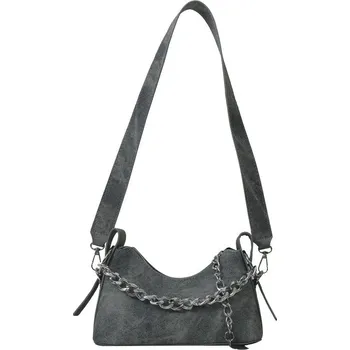 Stylová dámská kabelka pod paži s řetízkovým popruhem Barva (Varianta): Tmavě modrá