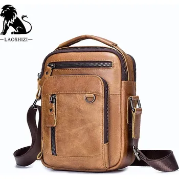 Kožená pánská taška přes rameno s vintage vzhledem Velikost: 22x17x6.5cm, Barva (Varianta): Hnědá