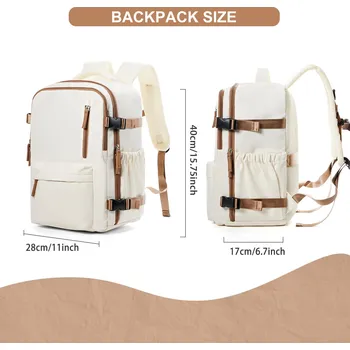 Městský batoh Kabinový batoh Ryanair 40×20×25 – na cestování i práci Barva (Varianta): Béžová