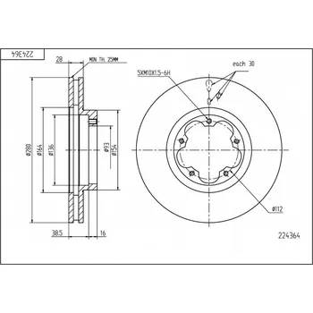 Brzdový kotouč Přední brzdový kotouč Transit Tourneo 06- 1371394 HART
