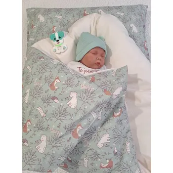 Zavinovačka Pro útulný domov Péřová zavinovačka Lední medvídě Sada 4v1 TYP zavinovačky: KLASIK, ROZMĚR zavinovačky a polštářku: 70 x 70 cm + 40 x 60 cm