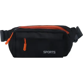 Ledvinka Pánská hrudní taška z plátna s voděodolným zipem Barva (Varianta): Black C