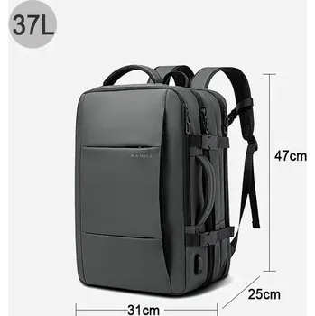 Sportovní batoh Rozšiřitelný batoh BANGE na notebook s USB portem Barva (Varianta): Grey 37L
