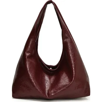 Kabelka Dámská hobo kabelka přes rameno – zimní PU model ve stylu Y2K Velikost: 41cmx26cmx12cm, Barva (Varianta): Červená