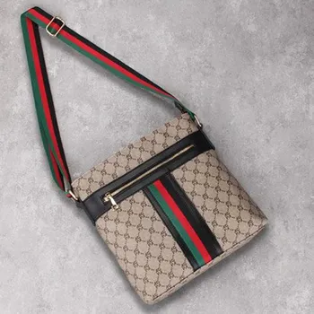 Pánská křížová taška s kostkovaným vzorem a velkou kapacitou Barva (Varianta): Khaki