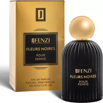 Unisex parfém JFENZI edp 100ml Dámský parfém FLEURS NOIRES (Dámská parfémovaná voda)