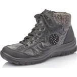 DÁMSKÉ KOTNÍKOVÉ BOTY RIEKER L7110-01 ČERNÁ Barva: ČERNÁ, Velikost: 41