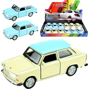 autíčko WELLY Auto retro model Trabant 601 10cm volný chod kov 4 barvy