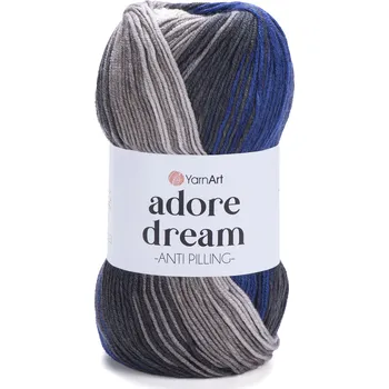 Příze Yarn Art Adore Dream 1050 béžová, modrá, hnědá