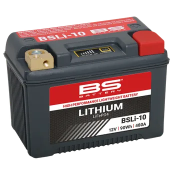 Motobaterie BS akumulátor lithium-iontový s indikátorem nabití LIFEPO4 BSLI-10 (148X86X105) (12,8V,480A,90WH,7,5AH) (YTX16HL,YTX20HL,YTX20CHL,YTX16L-BS,YTX16L-BS-1,YTX20L-BS,YTX20CHL-BS,YB16L-B,YB16BL-A/A1,HYB16AL-A/AB,YB18L-A) (4) (BS akumulátor lithium-iontový s)