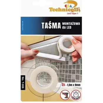 Lepicí páska TECHNICQLL ASSEMBLY TAPE - Montážní páska pro LED 2x 1,5m x 9mm