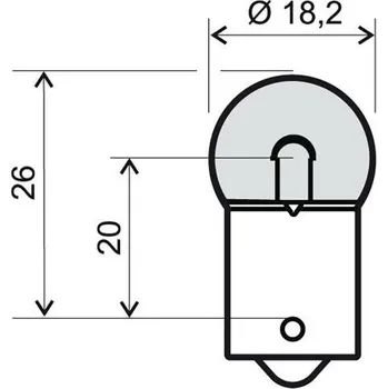 Autožárovka RMS Žárovka 12V 5W BA15S G18 246510221