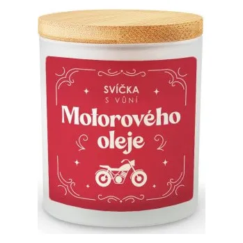 Žertovný předmět Svíčka s vůní motorového oleje - vonná svíce s potiskem- Tričkový.cz