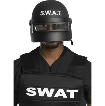 Karnevalový doplněk Funiglobal - SWAT pořádková helma pro dospělé -