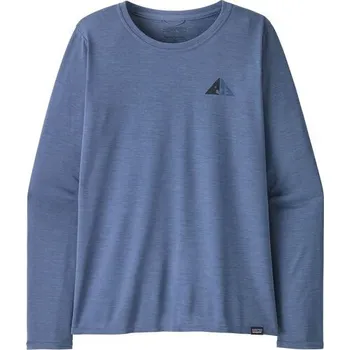 Dámské tričko Dámské triko Patagonia W's L/S Cap Cool Daily Graphic Shirt - Lands Velikost: XS / Barva: tmavě modrá