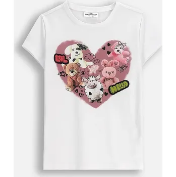 Chlapecké tričko Dětské tričko Coccodrillo bílá barva, CRAFT PUNK GIRL KIDS ZC5143201CGK 00X, vel. 122