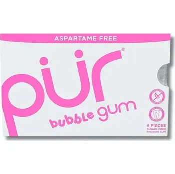 Žvýkačka PÜR Žvýkačky bez aspartamu Bubblegum s xylitolem, bez cukru 9 ks