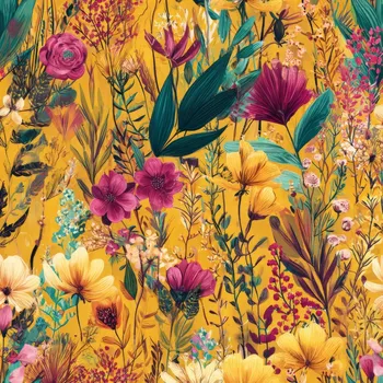 Imitace bavlny light sluneční louka