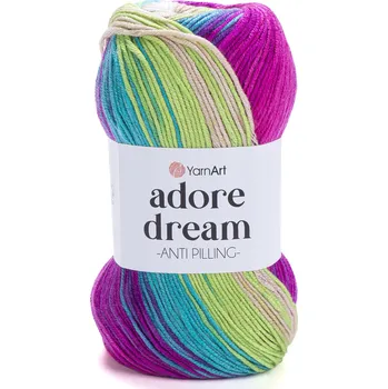 Příze Yarn Art Adore Dream 1063 růžová, zelená, béžová