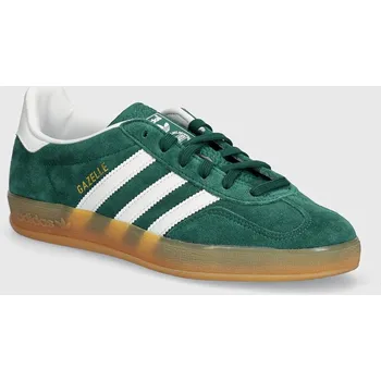 Pánské tenisky Semišové tenisky adidas Originals Gazelle Indoor JI2062 zelená 77X, EUR 48 2/3
