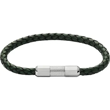 Náramek Kožený náramek Fossil pánský, JF04919040 stříbrná SLV, vel. ONE SIZE