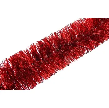 Vánoční dekorace Řetěz 4řadý 2m červený