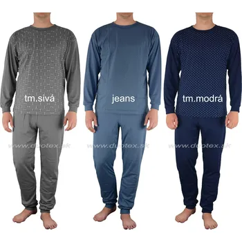 Pánské pyžamo DUOTEX Pánské pyžamo Proko-new Barva: jeans, Velikost: XL