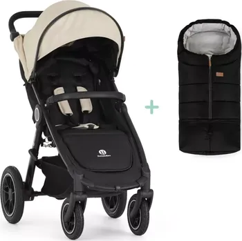 Kočárek PETITE&MARS Kočárek sportovní Street2 Air Black + PETITE&MARS fusak Jibot ZDARMA Sahara Beige