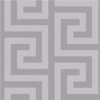 Tapeta Vinylové tapety na zeď řecký klíč stříbrno-šedý