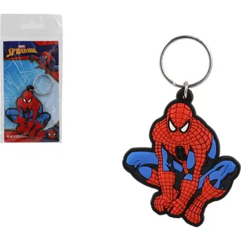 Gumová klíčenka MARVEL SPIDER-MAN, sedící postava, 6 cm