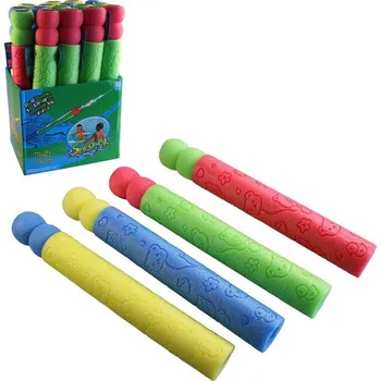 Pistole vodní dělo 44cm pěnová soft trubice na vodu 4 barvy