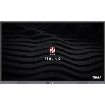 Monitor Avtek International TS 8 Lite G 75 Interaktivní plochý panel 190,5 cm (75") LED Wi-Fi 420 cd/m² 4K Ultra HD Černá Dotyková obrazovka Zabudovaný procesor Android 14 24/7