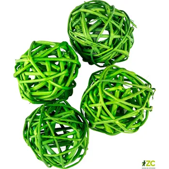 Svíčka Dekorace - Lata Ball 4 cm - zelený 4 ks