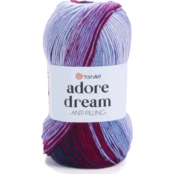 Příze Yarn Art Adore Dream 1075 modrá, fialová, bordó