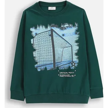 Dětské bavlněné tričko s dlouhým rukávem Coccodrillo zelená barva, s potiskem, X-RAY VISION BOY JUNIOR ZC5143102XBJ 77X, vel. 134