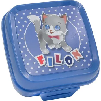 Jídlonosič Box svačinový 12,5x12,5x8cm s klick.uz. plastový - mix variant či barev