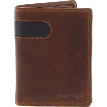 Peněženka Pánská kožená peněženka hnědá - SendiDesign Parah hnědá