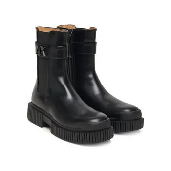Dámské kozačky Armani Exchange Polokozačky XW001634 AF17474 UC001 Černá 38