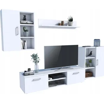 Obývací stěna Nábytková Stěna ICARO sada nábytku do obývacího pokoje, bílá