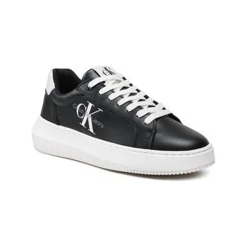Dámské tenisky Sneakersy Calvin Klein Jeans Chunky Cupsole Laceup Mon Lth Wn YW0YW00823 Černá 35