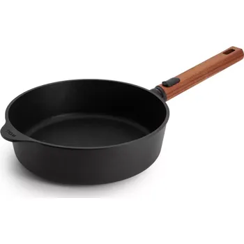 Pánev Woll Nepřilnavá soté pánev Eco Logic QXR s dřevěnou odnímatelnou rukojetí, Ø 24 cm 1724WLCI-Q