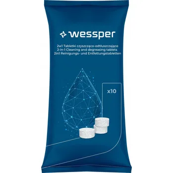Příslušenství pro přípravu kávy WESSPER Čisticí a odmašťovací tablety 2v1 pro kávovary Wessper, 10 ks