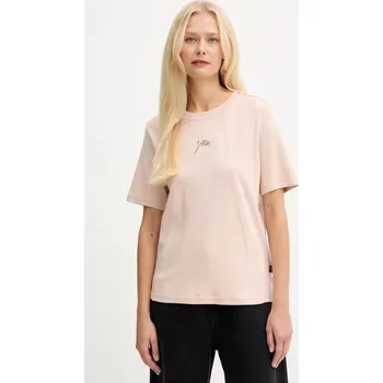 Bavlněné tričko G-Star Script D26907.D976 béžová 02X, vel. M