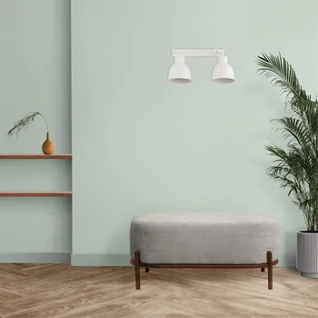 Lampička Argon Nástěnné světlo Emoti, béžové, 2 žárovky, ocel, délka 27 cm - Stínidla na lampu - Ø 12 cm, výška 13 cm; nástěnná montážní krabice - délka 27 cm, výška 4 cm, šířka 2 cm béžová 2 x 15 W LED - Doprava zdarma