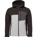 Pánská celorozepínací softshellová bunda Willard DODICI XL Černá, Šedá, Tmavě šedá