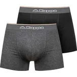 Pánské boxerky Kappa LOGO ZEN XXL Černá, Šedá