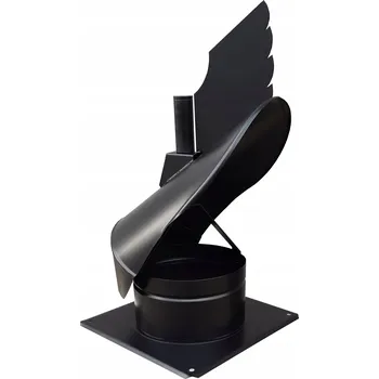 Komín HLAVICE KOMÍNOVÁ HASIČ FI 180 OTOČNÁ ČERNÁ S PODSTAVOU LOŽISKO ODOLNÉ KYSELINÁM