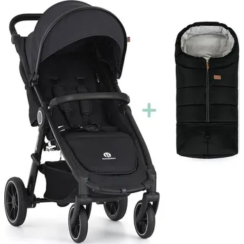 Kočárek PETITEMARS PETITE&MARS Kočárek sportovní Street2 RWS Black Perfect Black + PETITE&MARS fusak Jibot ZDARMA
